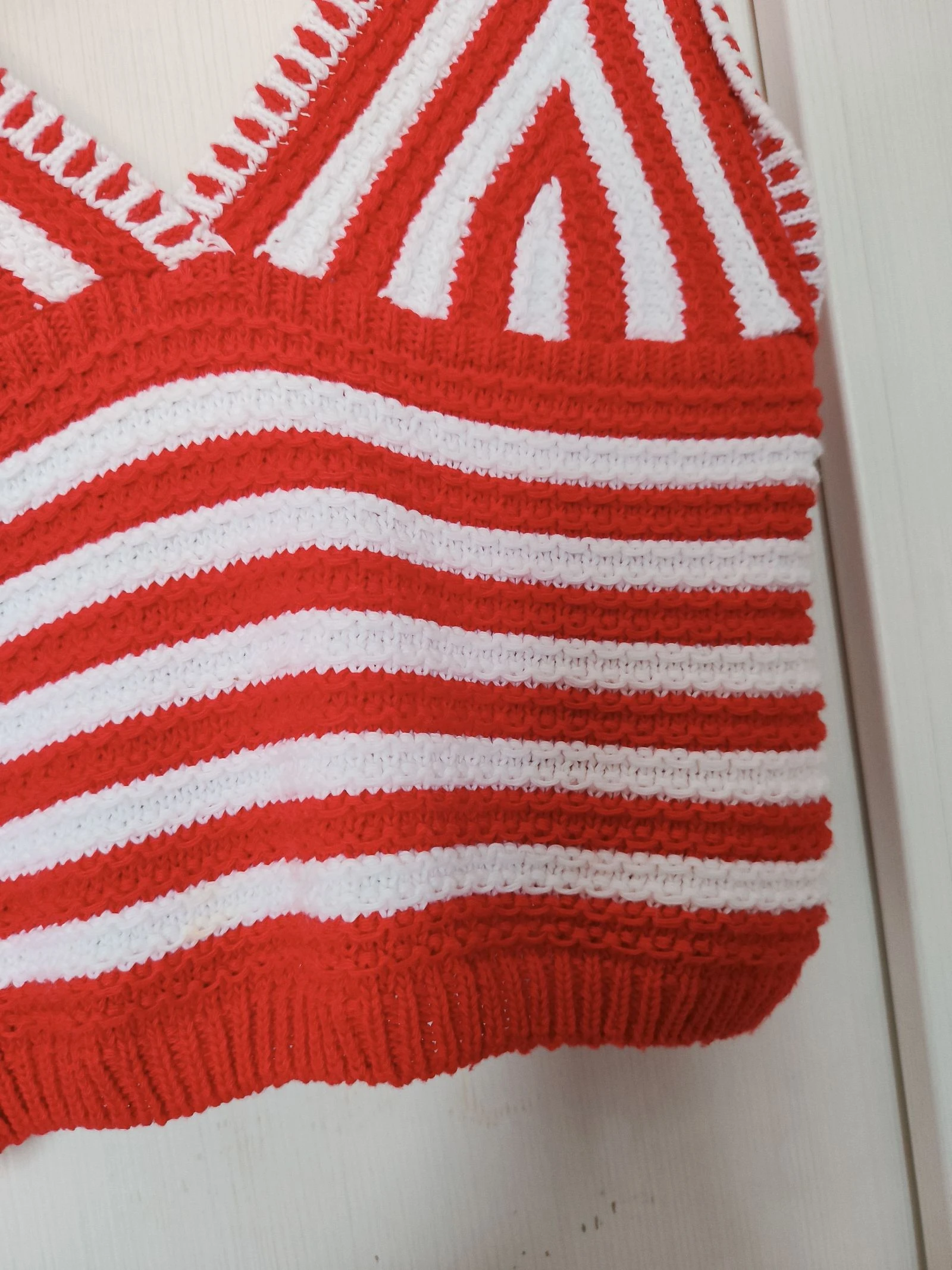 Striped crochet top Made in Italy Size XS or 34 – photo 6